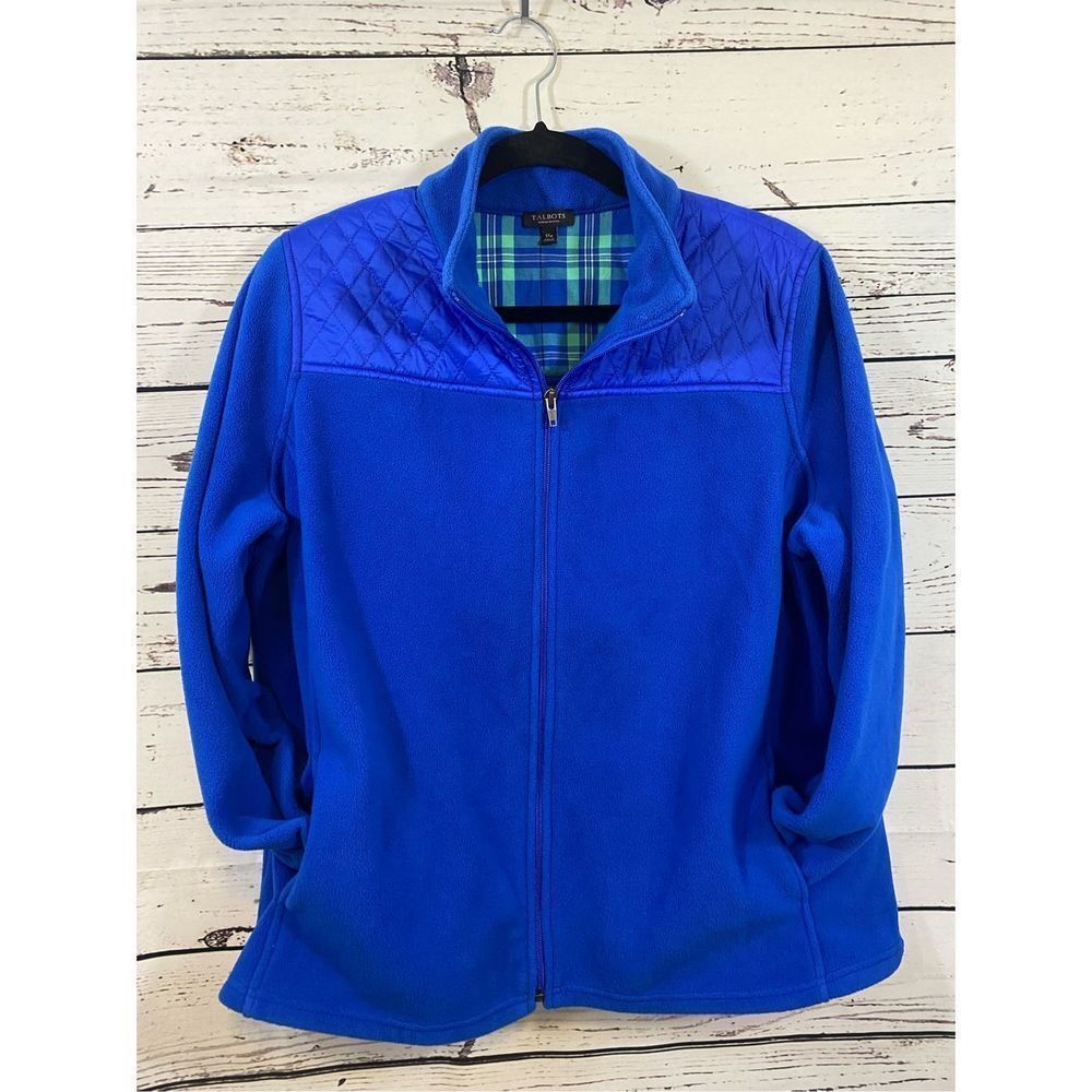 Talbots Royal Blue Fleece Jacket Size 1XP